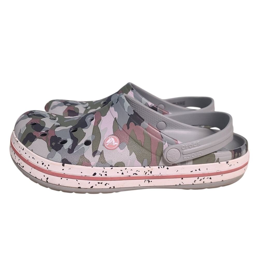 Crocs Bayaband Camo Clog Pink Grey 205330 Women's Size 10 Men's 8 - Picture 2 of 6